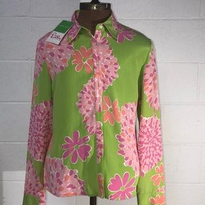 Lilly Pulitzer Palm Beach Silk Blouse